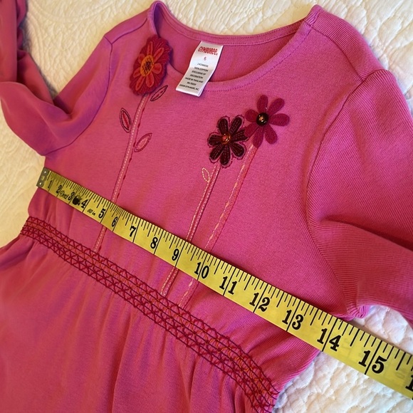 Floral Embroidered Girl’s Jeans  Denim Snap Jacket + Cotton Dress Size 6 Set - Picture 16 of 16